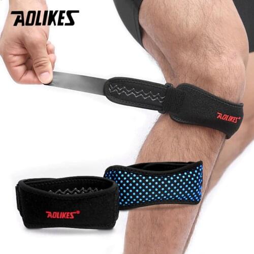AOLIKES 1PCS Breathable Adjustable Sports Climbing Basketball Knee Support Brace Sleeve Patella Guard Protector Support