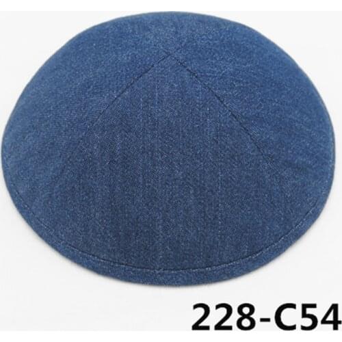 If Purchase more than 5Lots(50pcs) will be10% discount Denim 19cm kippots Kipa Skullies kippa beanie Kippah Jewish Yarmullka