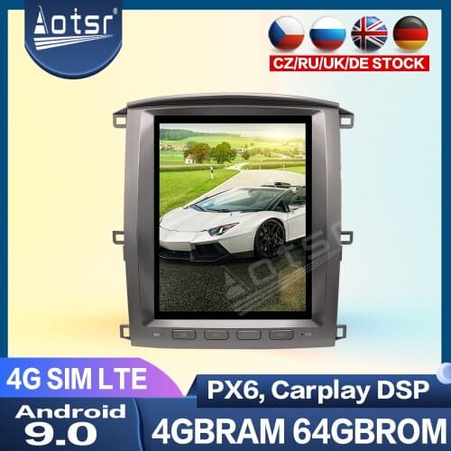 Tesla Style Android 9.0 Car Radio GPS Navigation For LEXUS LX470 2004 2005 2006 Car Multimedia Player 4G LTE 2K Auto Stereo DSP