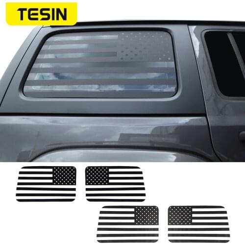 Car Rear Door Window Cover Sticker Decoration Tirm for Jeep Wrangler JL 2018 2019 2020 PVC & Carbon Fiber Car Accessories