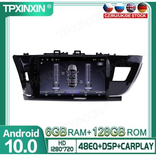 4G+64GB Android 10.0 For Toyota Corolla 2010-2017 Car Multimedia Player GPS Navigation Headunit Radio Audio Stereo Tape Recorder