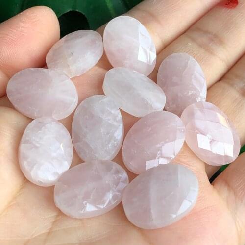13x18mm Natural Pink Crystal Stone Beads Faceted Oval Flat Round Loose Spacer Beads For Jewelry Making Diy Bracelets Accessories