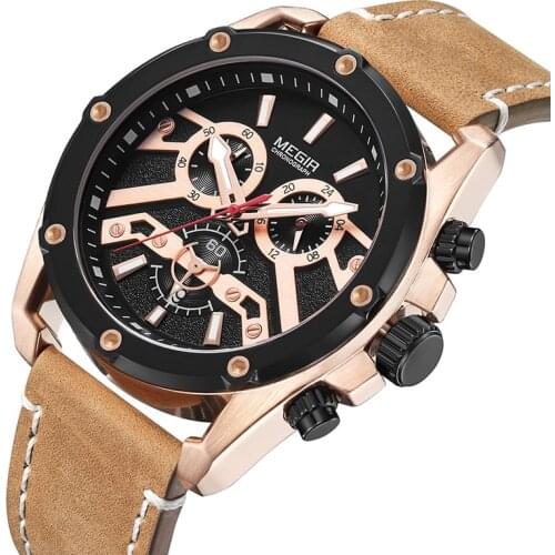 MEGIR Mens watches Business Men Quartz Watches Luminous Waterproof Military Sport Watch Male Wristwatches Relogio Masculino 2019