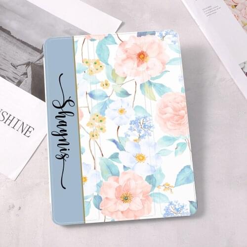 Custom Name Cute Flower For iPad Air 4 Case 2020 iPad 10.2 Case 7th ​8th Generation iPad 9.7 5th 6th Cover 10.5 Air 1 2 Mini 5 4