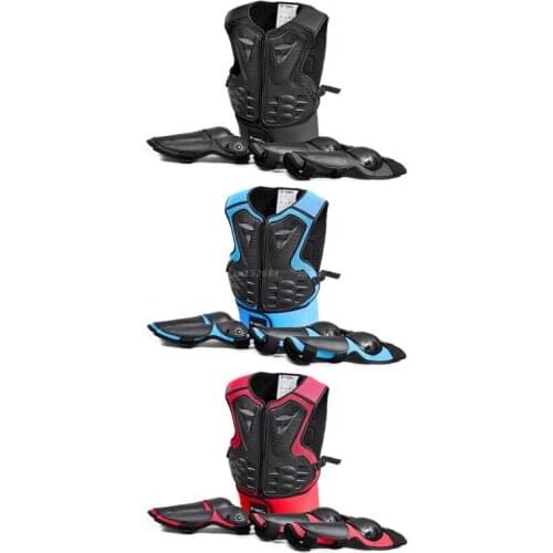 Kids Full Body Armor Protective Gear Chest Back Protector Elbow Knee Protection Pads for Motocross Racing Skiing Skating