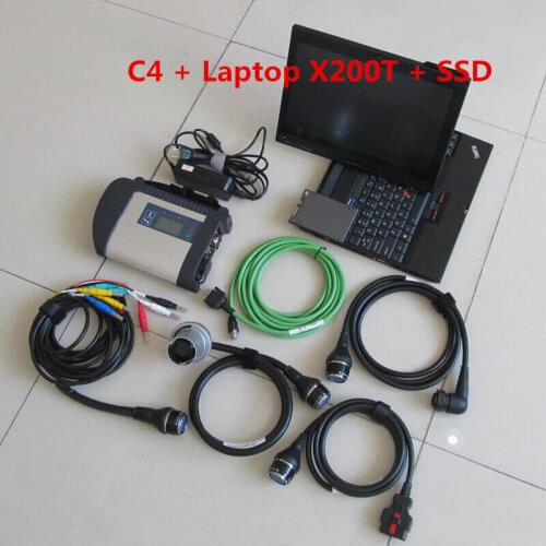 2020 mb star diagnostic c4 + latest software V2020.12 SSD + X200T (4g) Laptop ready use mb sd connect with wifi ready to work