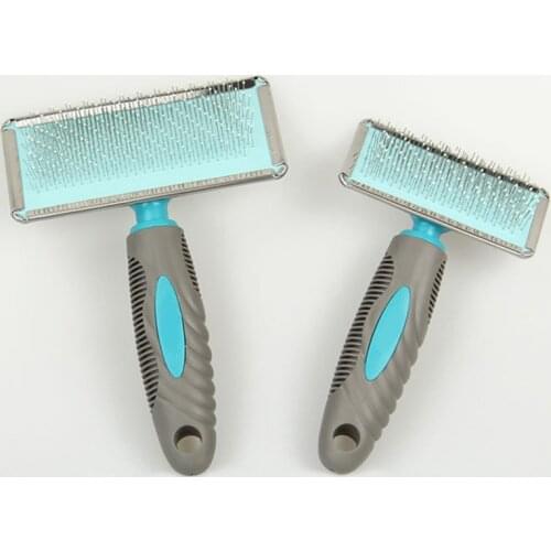 Pet Cat Dog Short Hair Round Head Double Steel Needle Comb Durable Pet Cat Dog Cleaning Grooming Supplies