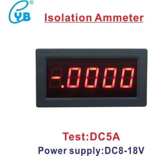 DC Isolation Meter Power Supply Voltage DC 8-18V DC Amperemetre 5 digits DC 5A LED Digital Current Meter Ammeter Amp Panel Meter
