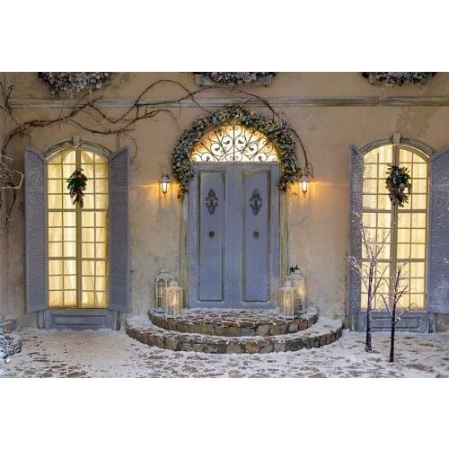 Beautiful house photo background vinyl winter baby portrait photography backdrop for photographer studio kits fotografia LV-2388