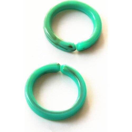 50pcs Green Marble Circle Acrylic Chain Links, Open Plastic Necklace Chain Links, Earring Component, Size 24mm Free Shipping