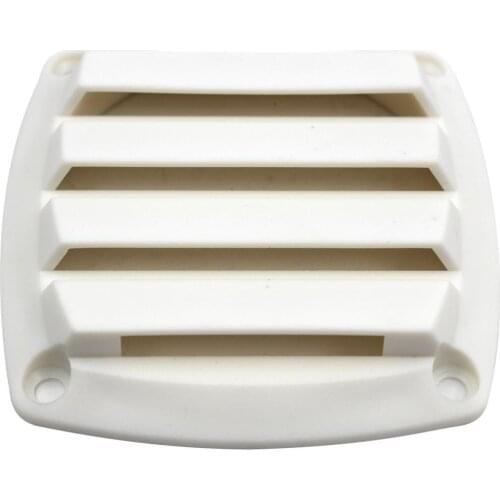 Round Plastic Marine Louvered Vents Round for 3 inch Tube Hose White Injection-Molded ABS Plastic