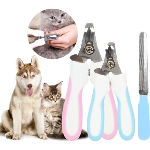 Stainless Steel Dogs Cats Claw Nail Clippers Pet Toe Care Dog Puppy Nail Clipper Cutter Portable Scissors Trim Nails