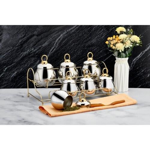 Phoenix Stainless Steel Standing Gold Spice Spice Kit Set 15 Piece