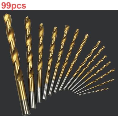 101 Pcs Stainless Metal Cobalt HSS Steel Drill Bit Assortment Set 1.5mm-10mm Wood/Metal/Plastic Drilling Bits