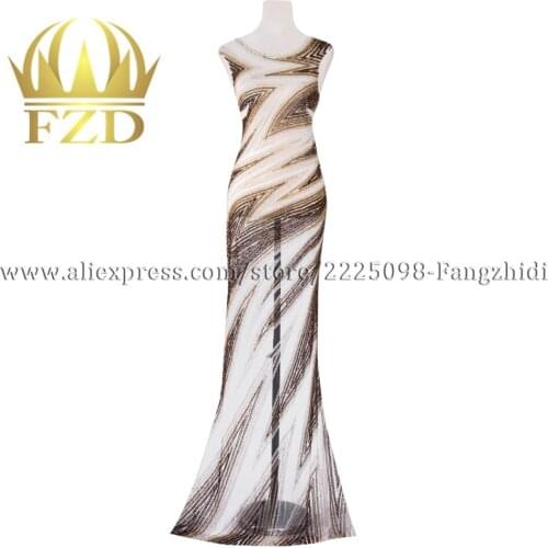 FANGZHIDI Fashion Evening Dress Large Size Hand-made Rhinestone Patches For Wedding Dress Ball Gown DIY