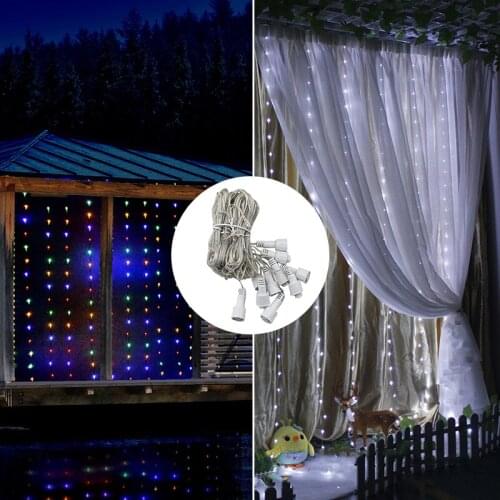 New Technology Soft Line LED Curtain Light 3*3 Meters 300 Light Low Voltage Curtain Light Waterproof IP67 Light String dropship
