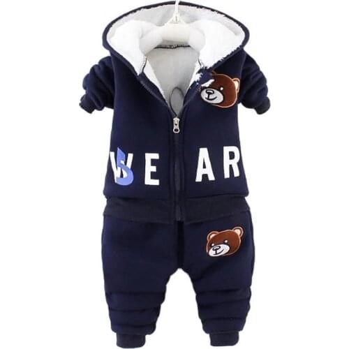 2019 Autumn and winter Baby Boys Girls Hooded Warm Camouflage Clothing Sets Coat + Pants Children Military Uniform Suits Outfits