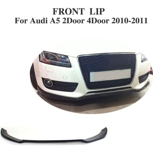 Front Lip Spoiler For Audi A5 2-Door 4-Door Non-Sline Bumper 2010-2011 FRP Unpainted Black