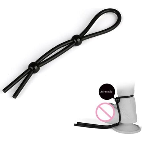 Adjustable Silicone Penis Ring Delay Premature Ejaculation Lock Ring for Men Adult Sex Toys Cock Ring Penis Enlargement Sex Shop