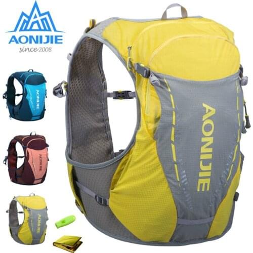 AONIJIE C9103 Ultra Vest 10L Hydration Backpack Pack Bag Free Water Bladder Flask Trail Running Marathon Race Hiking SM M/L L/XL