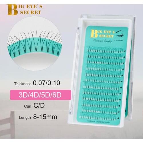 Big eyes secret Premade Fans lashes 3D/4D/5D/6D Short Stem Volume Lashes Faux Mink Lashes Premade Fans Eyelash Extensions