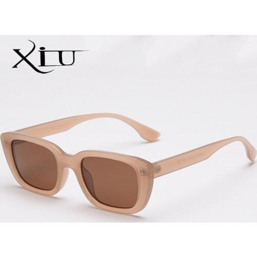 XIU new polarized TAC lens woman sunglasses women square TR90 frame uv400 brown male fashion eyeglasses for men yellow summer