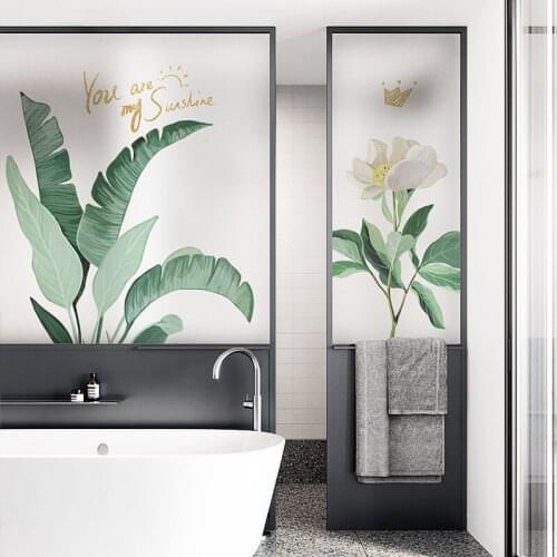 Blackout glass sticker window film light-transmitting opaque toilet bathroom door privacy window paper summer