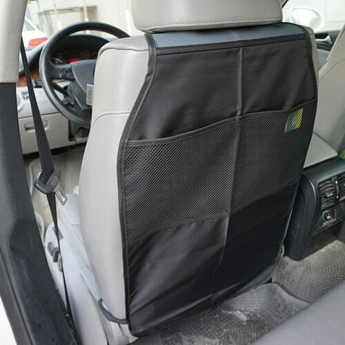 Universal Car Seat Back Kick Mat Storage Bag Storage Organizer Bag Car Seat Cover Protector Cover Keep Clean Nylon