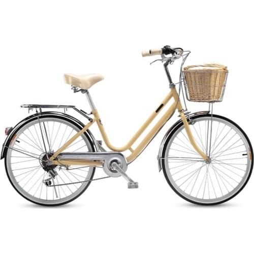 Bicycle womens 24-inch variable speed Lady city adult men commuter retro bicycle lady commuter city scooter