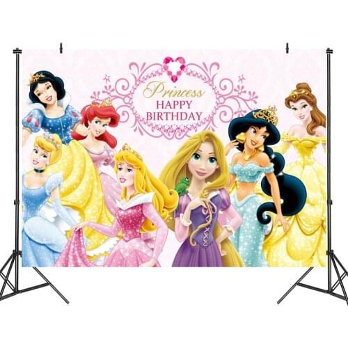 1pcs Six Princess Photography Decoration Backgrounds Vinyl Cloth Photo Shootings Backdrops for Kids Girl Birthday Party Supplies