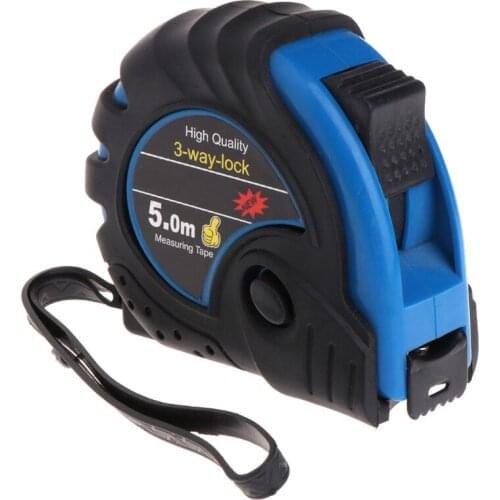 B03D 5m 7.5m Retractable Tape Measure 3-Way-Lock Metric Rubber Measuring Tape Rule