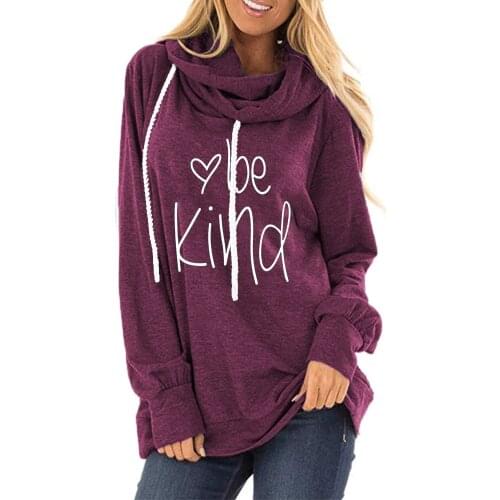 2020 Women Hoodies Letter Print Drawstring Hat Long Sleeve Aesthetic Hooded Female Oversized Pullover Sweatshirt Harajuku Jumper