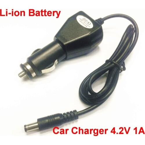 100pcs 4.2V 1A Car Cigarette Lighter Charger adapter for Lithium Ion Battery Li-ion LiPo 2S DC plug 5.5mm x2.1mm