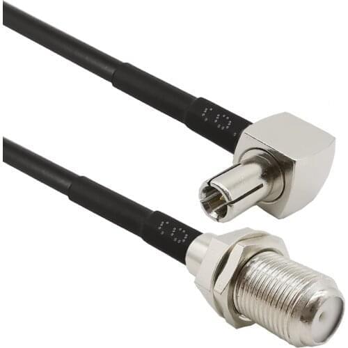 2Pcs 1Meter lenght TS9 male to F female nut bulkhead Connector Pigtail Extension Cable for ZTE Huawei Modem RG174 Jumper cable