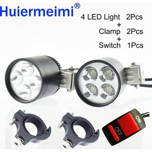 2Pcs Motorcycle Headlight 12V 20W 2400LM LED Chip Moto Driving Super Bright Fog Lamp Spot Headlamp Offroad Bicycle Spotlight