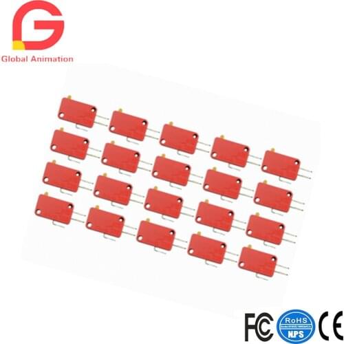 20 Pcs 3 Pin Microswitch For Arcade Push Button