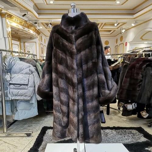 2020 winter real mink fur coat woman fashion mink fur coat High grade real mink fur coat Casual winter coat women fur HS116-309