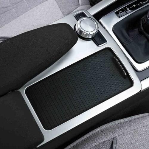 Car Inner Console Gear Shift Box Sequin Water Cup Holder Frame Cover Trim Strips For Mercedes Benz E class W212 Coupe W207 C207