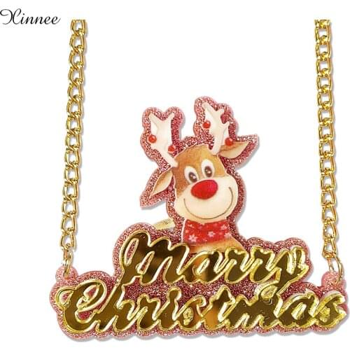 Custom Cartoon Name Merry Charistmas Character Pet Pendant Necklace for Kids Children jewelry