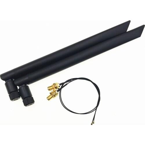 Set of 0.25M /0.4M /0.8M /2M IPEX MHF4 U.fl RP-SMA Wifi 6dbi Dual Band Antenna for Intel NGFF card AX200 AX201 9260 9560 8265