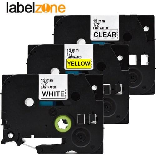 Combo Tze231 tze131 tze631 Label Tapes Compatible Brother P-touch printer Black on White Tz231 Tze-231 tze tape for ptouch