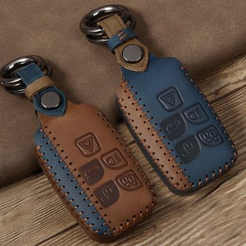 Leather Car Remote Key Fob Shell Cover Case for Land Rover RANGE ROVER SPORT Evoque Freelander 1 2 Found 2 3 4 A8 For Jaguar XF