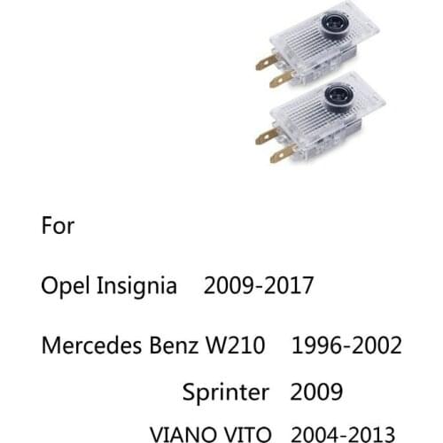 Led Car Door Welcome Light Projector Logo Light For Mercedes Benz W210 E220 E200 E230 E240 Sprinter Viano Vito For Opel Insignia