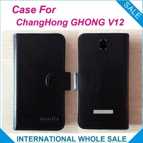 Hot! ChangHong GHONG V12 Case, 6 Colors High Quality Leather Exclusive Case For ChangHong GHONG V12 Cover Phone Bag Tracking