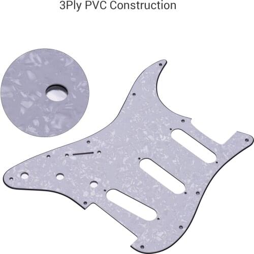 Left-handed 11 Hole Guitar Pickguard 3 Ply Panels Pickguard with Screws for ST Guitar Pickguard guitar accessories guitar parts