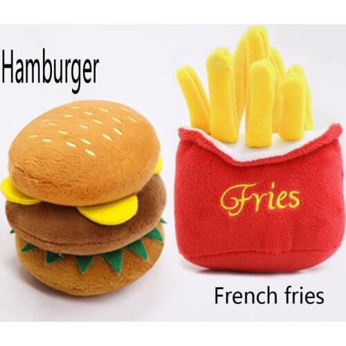 3D Simulation Pet Dog Toys For Small Dogs Bite Resistant Squeaky Puppy Cat Toy Imitate Kentucky Fried Chicken Dogs Pets Supplies