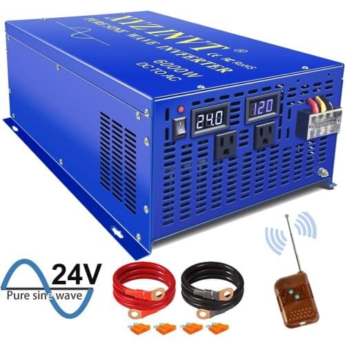 XYZ INVT 6000 watt Off Grid Power Converter Pure Sine Wave Inverter 12v 24v 36v 48v dc to ac 120v 220v 230v 240V Remote Switch