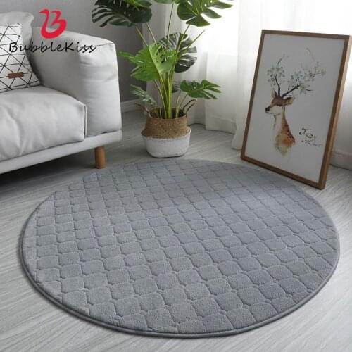 Bubble Kiss Carpets For Living Room Round Thick Coffee Table Bedroom Home Decoration Rugs Children Crawling Absorbent Floor Mat