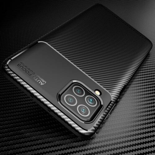 Uftemr Phone Case for Samsung Galaxy M62 Cover Carbon Fiber Slim Silicone Armor Coque for Samsung F62 Cases