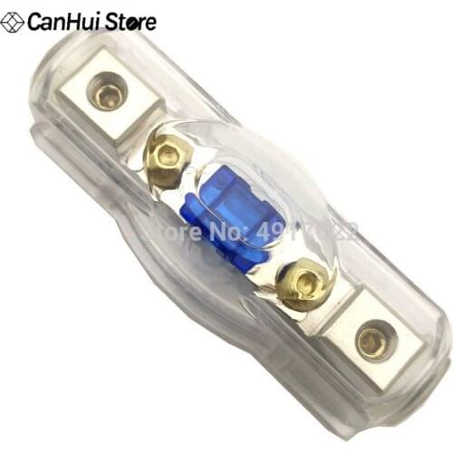 Mini ANL Fuse Holder Universal 60A 12V Copper Plated Car Stereo Audio Power Fuse Holder for Car Boat and Other Vehicles Audio